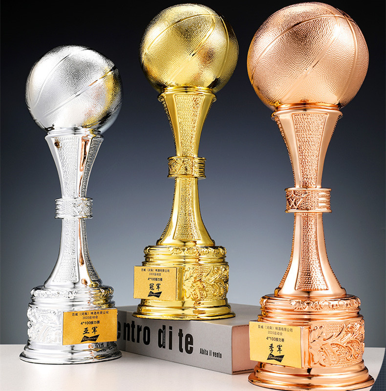 创意超大号篮球树脂奖杯定制mvp金银铜世界杯体育运动比赛团队