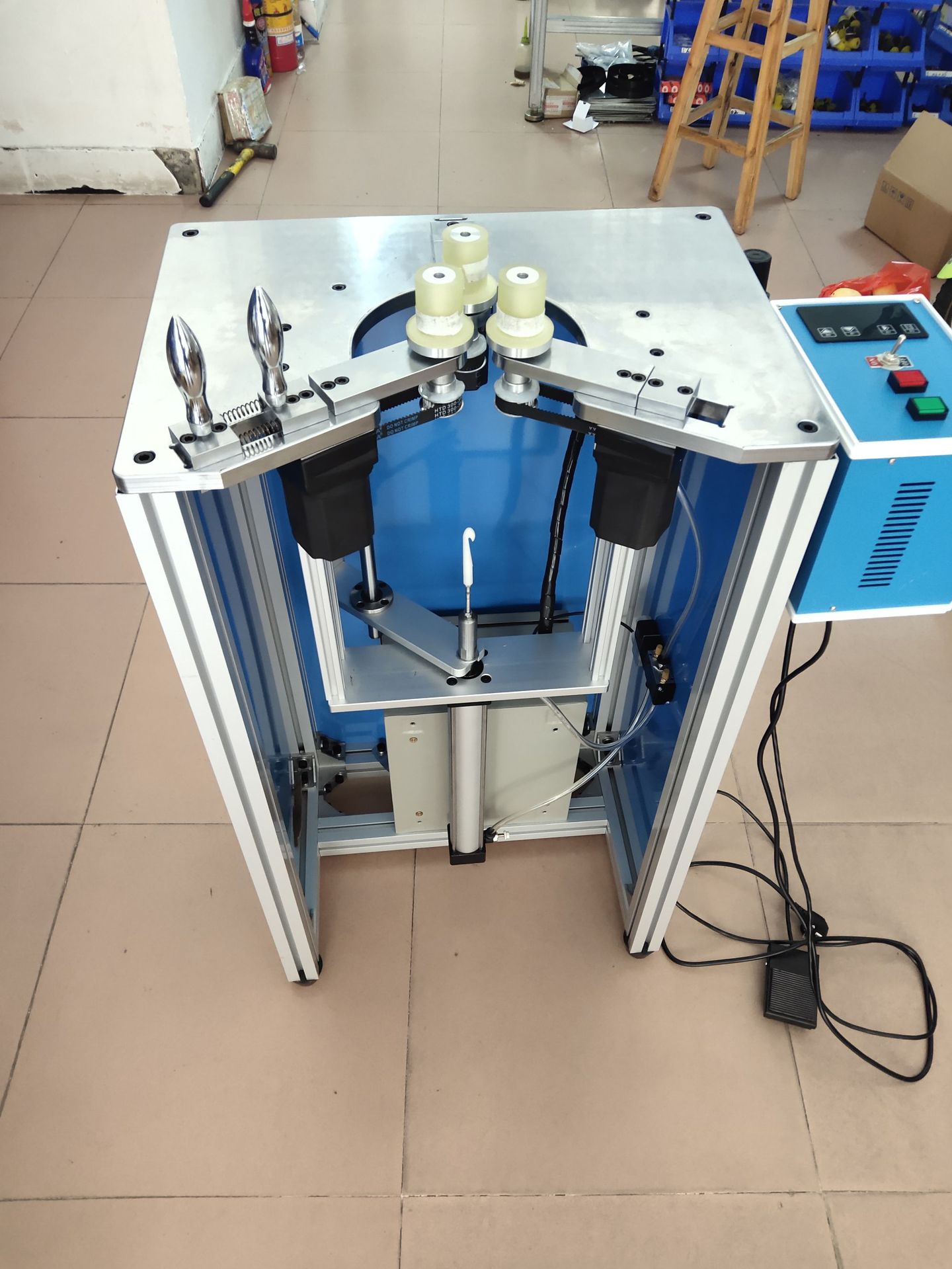 厂家直销气动钩针式环形绕线机勾针机自动转角磁环磁芯勾线机