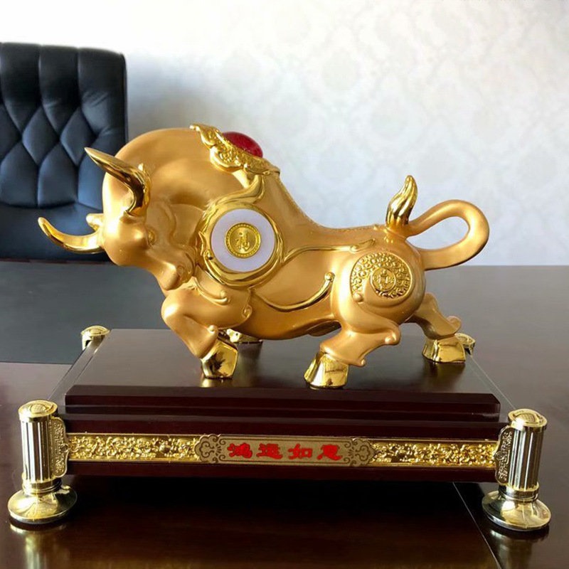 金牛摆件招财牛年吉祥物牛气冲天办公桌高档牛转乾坤家居饰品礼品