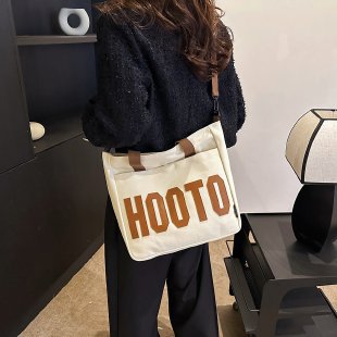 Letter Canvas Bag Female Student Large-Capacity Crossbody Bag Go out Tote Bag Work Commuter Hand-Carrying Bag Shoulder Bag women bag