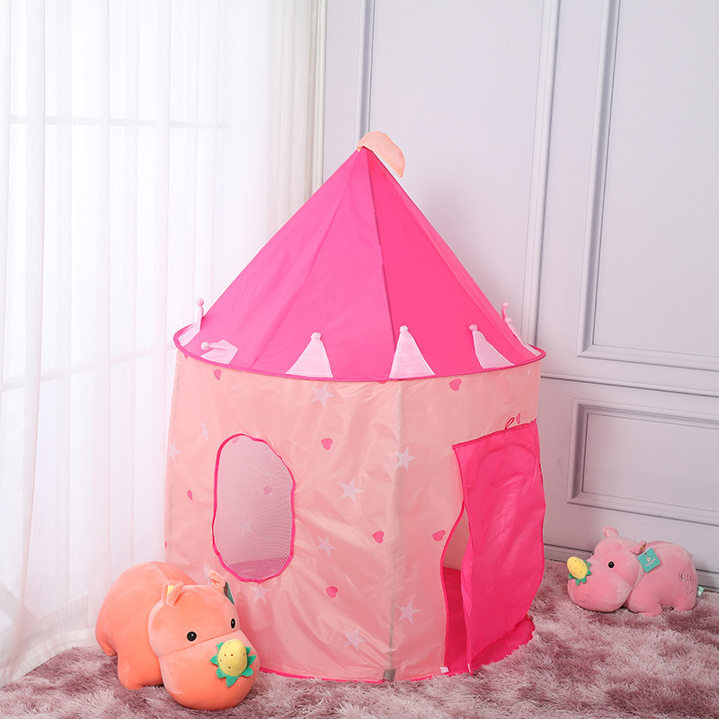 Children's Tent Peach Star Princess Canopy Indoor Girls' Game Toy House Foldable and Portable Breathable Small Tent Wholesale