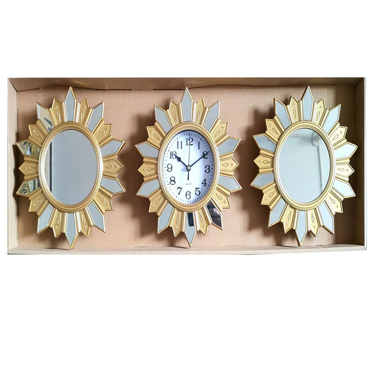 Amazon New Hot Sale European Home Art Wall Clock Mirror More than Style 10 Quartz Clock Foreign Trade Wholesale