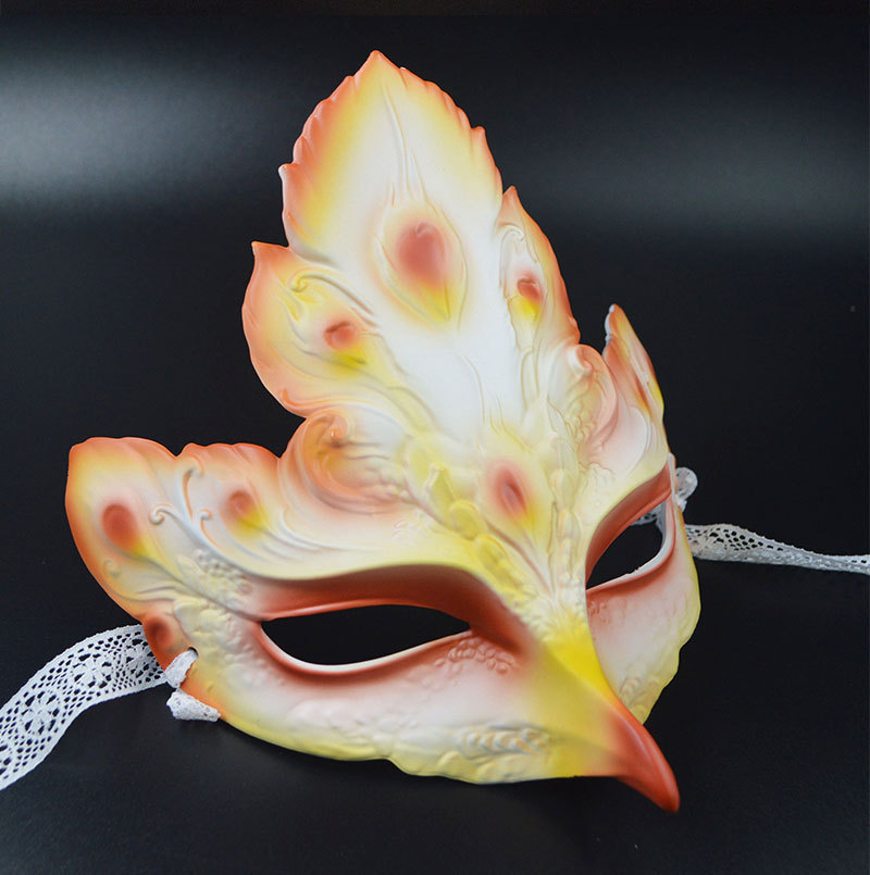 中国风凤凰手绘古风全脸面具网红汉服面罩派对舞会神秘装扮送礼品