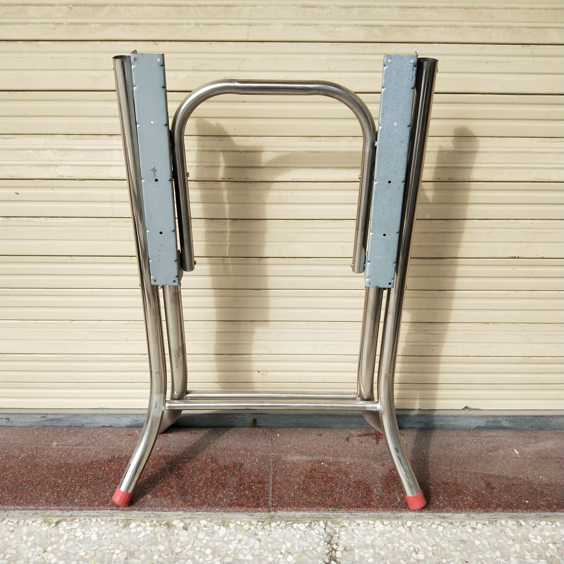 小折叠圆桌腿支架活动办公简约桌子脚大排档桌架不锈钢餐脚架