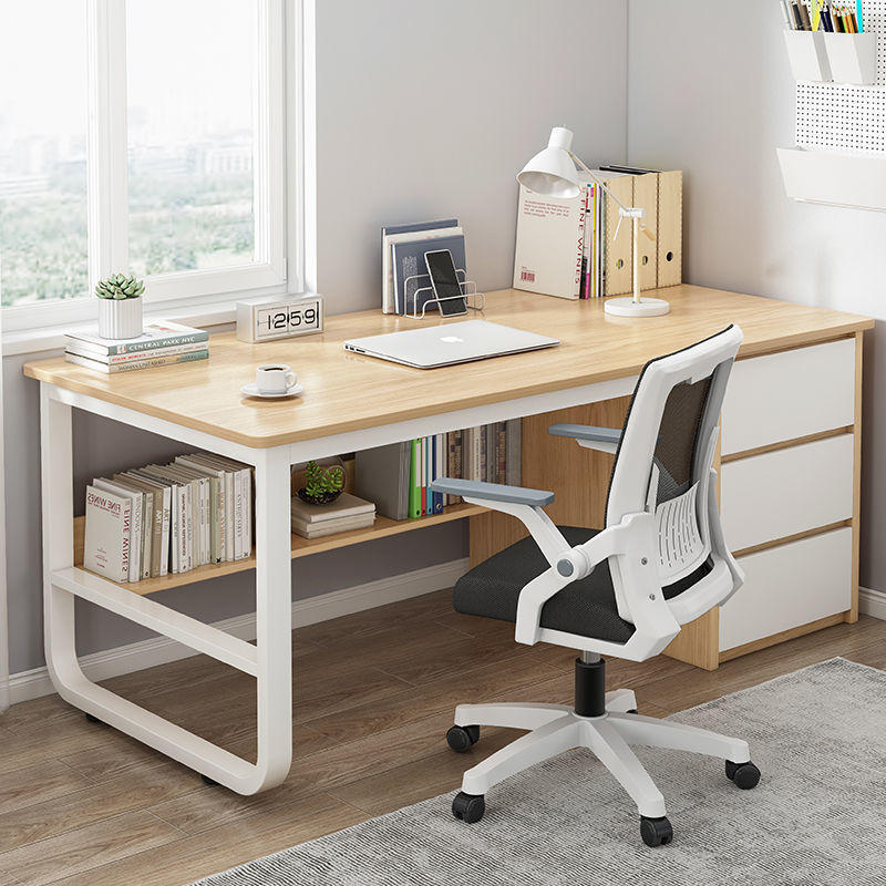 电脑桌子书桌学生学习桌家用台式办公写字桌椅子一套出租房小桌子