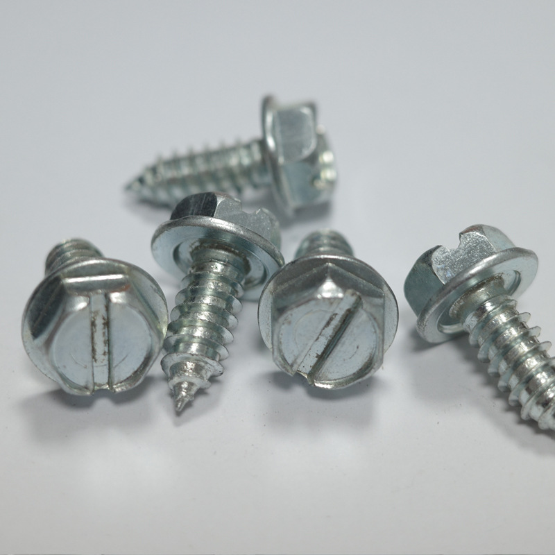 Factory Direct High-Strength Slotted Hexagon Screws Flange with Pad Self-Tapping Screws Surface Treatment