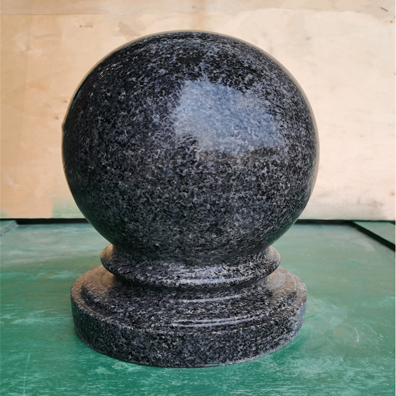 大理石门柱装饰石圆球庭院花园栏杆围墙石球花岗岩大门摆设圆石球