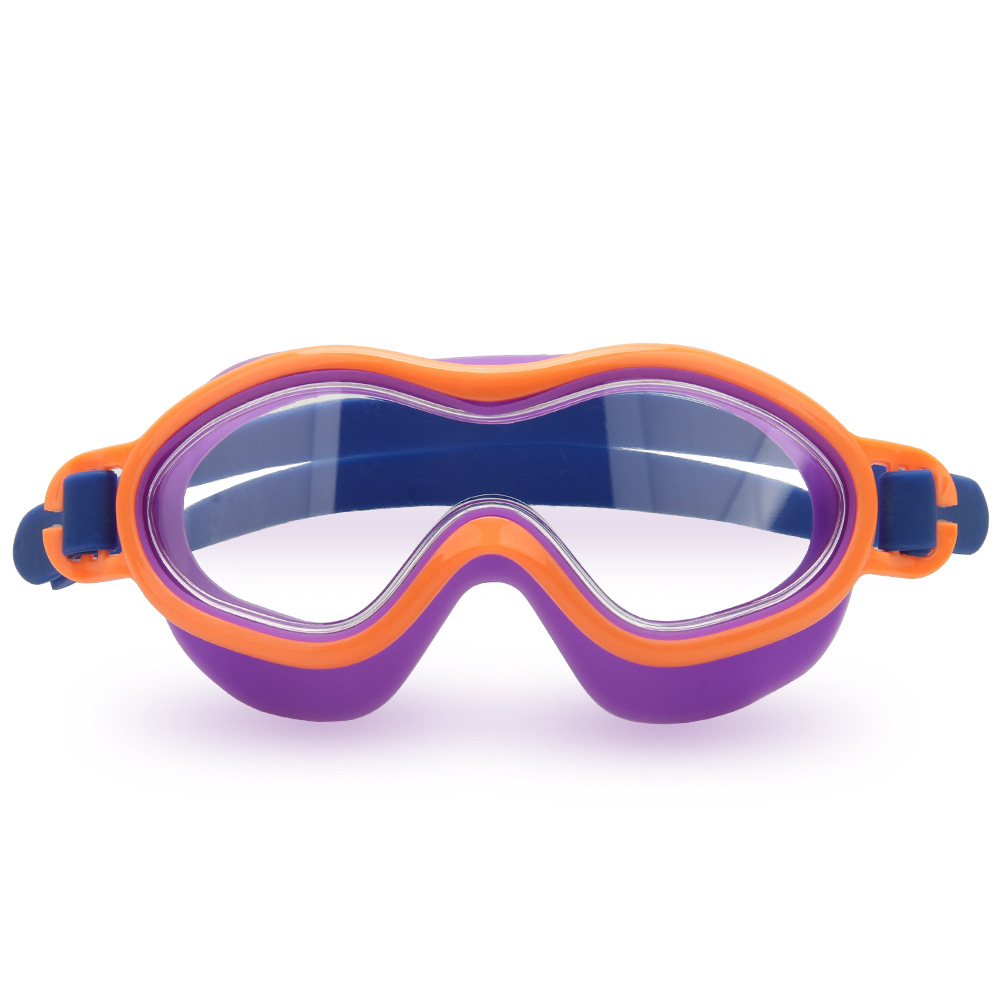2024 New Fashion Children's Swimming Goggles Girls Boys Students Waterproof Anti-Fog Hd Transparent Large Frame Swimming Glasses