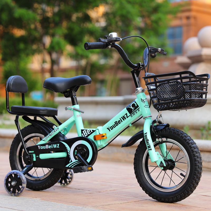 折叠儿童自行车男孩2-3-5-6-7-10岁宝宝小孩女孩16寸脚踏童车单车
