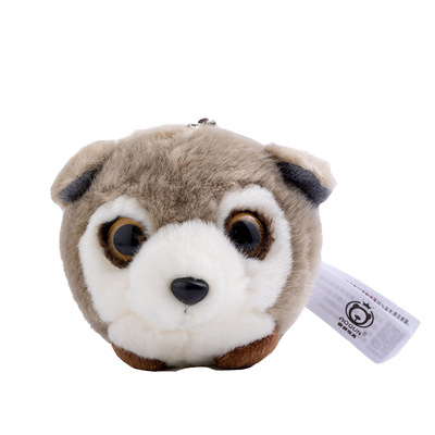 圆球小浣熊公仔玩偶挂件书包挂饰毛绒玩具呆萌可爱钥匙扣包包饰品