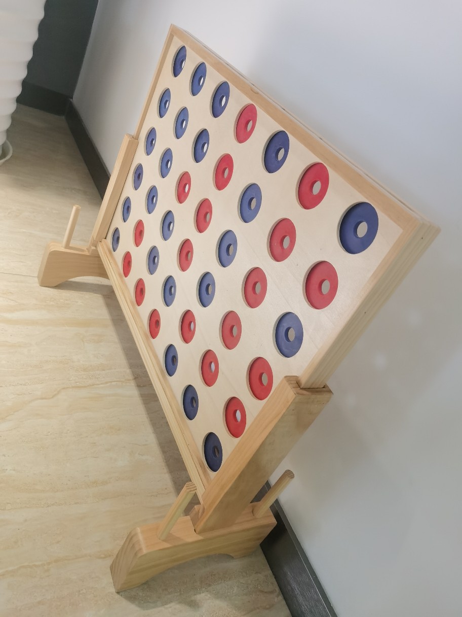 厂家直销定制木制四连棋木制儿童益智玩具多功能实木四连棋密度板