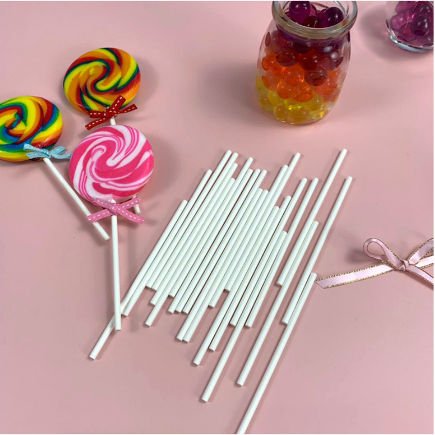 烘培蛋糕纸棒棒棒糖纸棒白色实心纸棒厂家直供