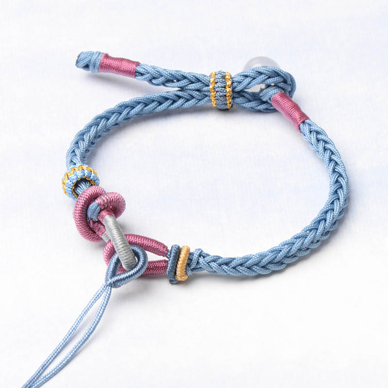 新品个性复古手工diy双联结半成品自由穿搭饰品手绳可调节情侣款