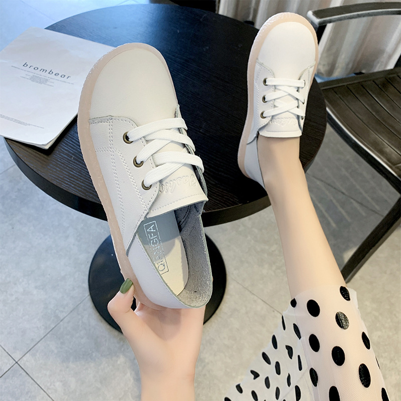 大码女鞋41一43休闲2020新款春季新款脚宽胖妹妹百搭显瘦小白鞋42