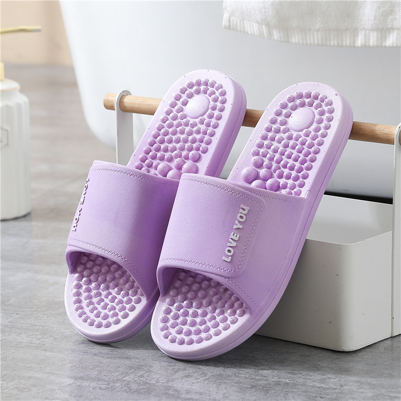 Women's Slippers Summer Interior Home Bathroom Soft Bottom Slip-Resistant Couple Men's Foot Massage Slippers Wholesale