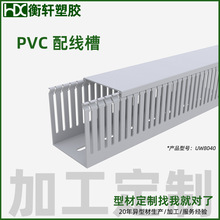 深圳厂家定制 方形配线槽电柜布理线暗明装开口阻燃PVC塑料异型材