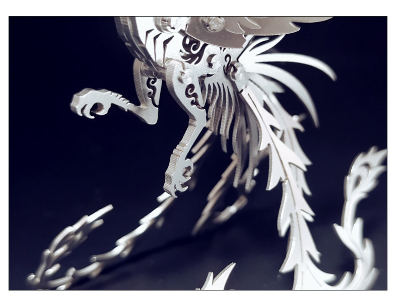 钢魔兽凤凰朱雀立体金属模型机械组装成年手工拼装拼图高难度玩具