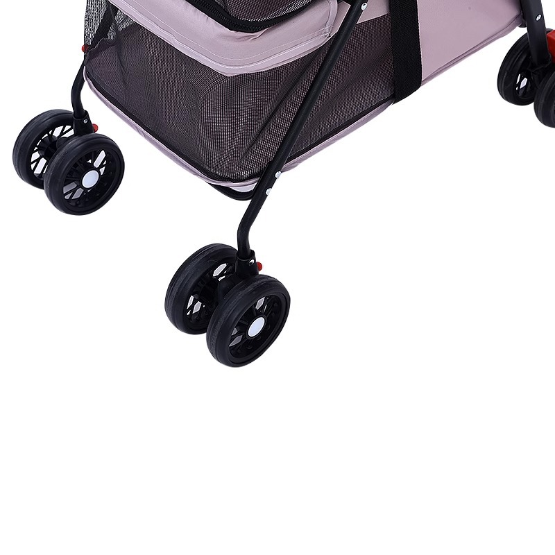 Pet Stroller out Puppy Trolley Dog Walking Car Small Portable Foldable Cat Dog Luggage Trolley