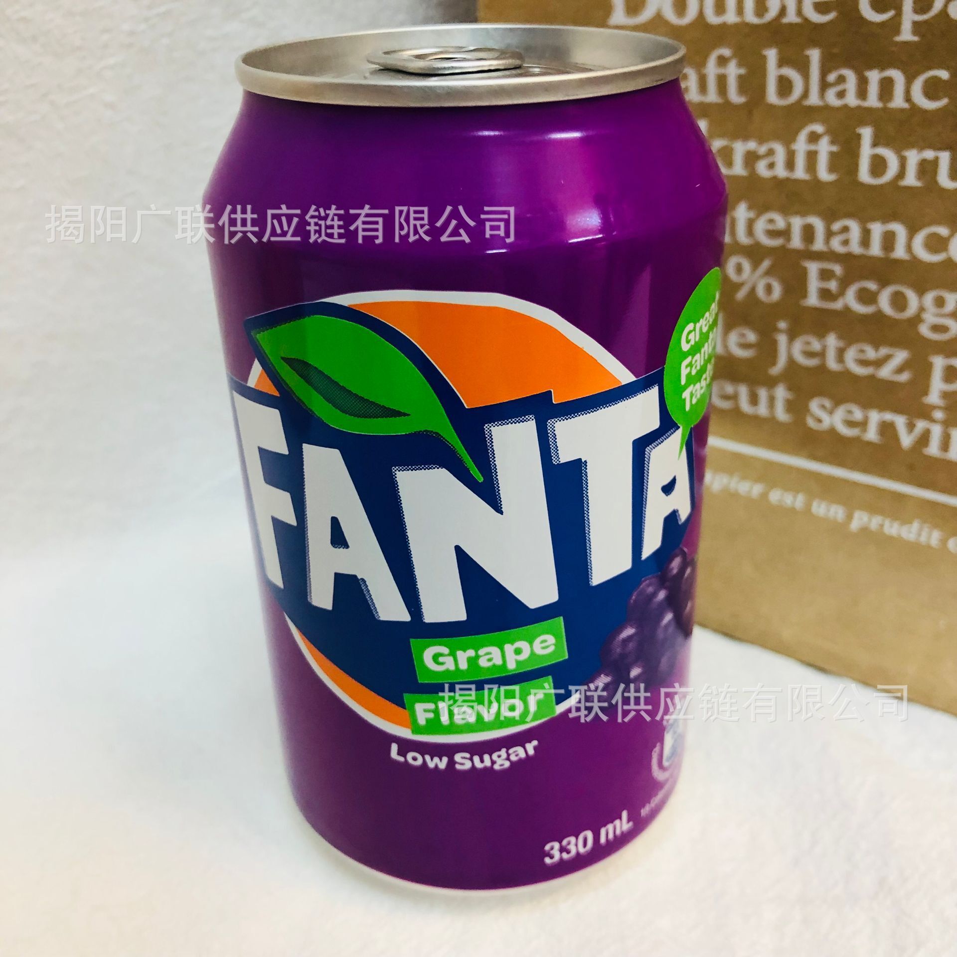 批发香港 fanta芬达提子味汽水果味碳酸饮料夏日饮品330ml1箱24罐
