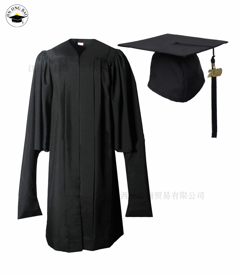 厂家供应 大学生毕业学士服成人毕业典礼服美式硕士袍批发定制