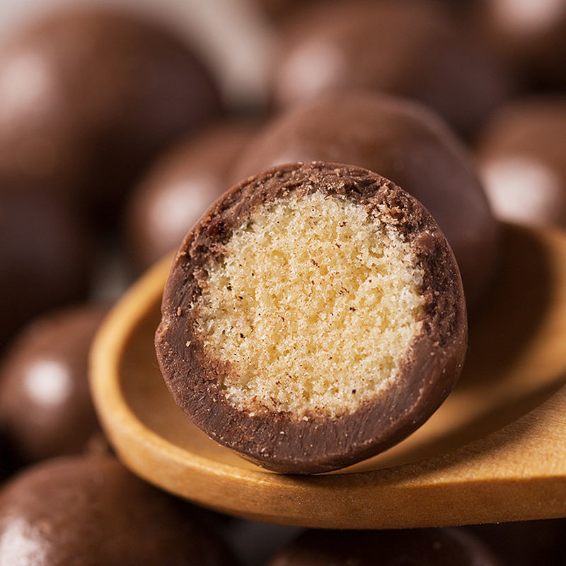 伊诺滋麦丽素桶装128g麦芽脆心白巧克力球儿童怀旧网红零食