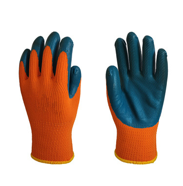 Factory in Stock Terry Foam Thickened Warm Dipping Gloves Construction Site Cold-Proof Cold Storage Fleece-lined Labor Protection Gloves Wholesale