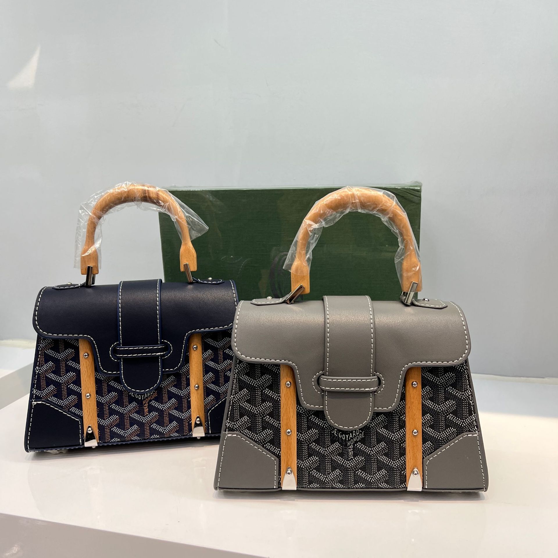 戈雅狗牙女包mini新款工厂单肩西贡包木质批发现货手提包手柄斜跨