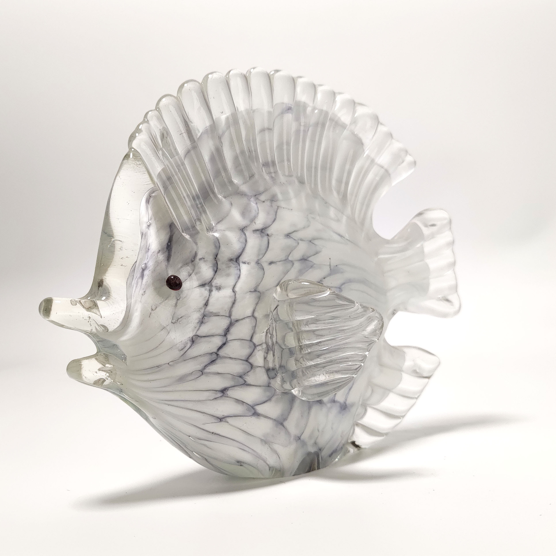 新款中式琉璃炸纹鱼摆件玄关电视柜摆件家居装饰品工艺品轻奢