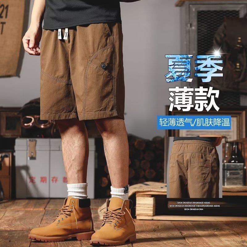 夏季男士短裤五分裤中裤大码迷彩工装裤多口袋休闲裤子青年5分裤