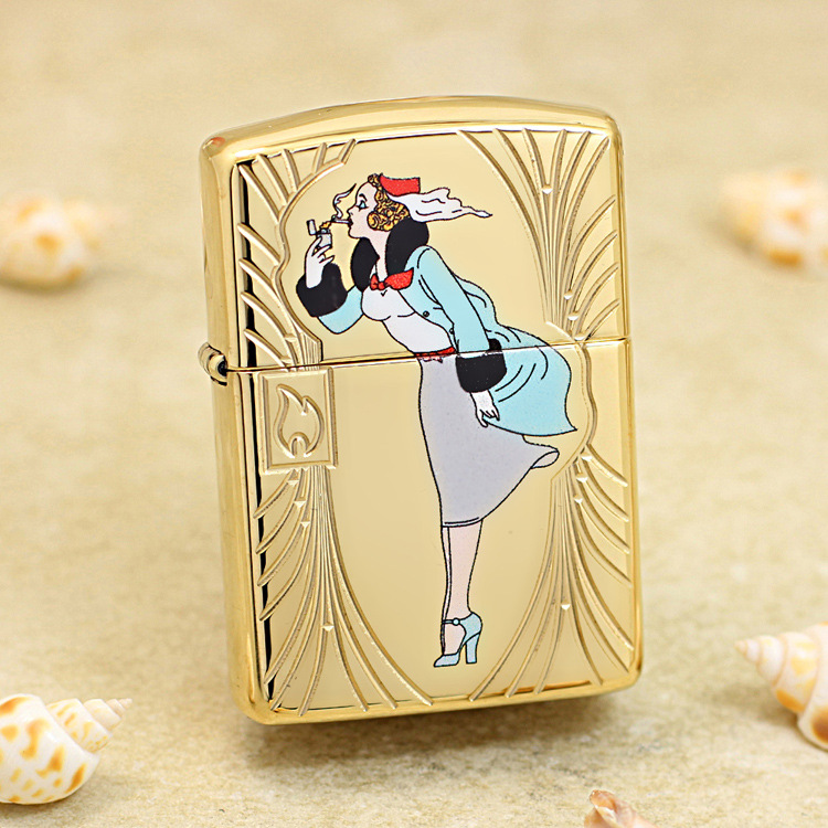 zippo打火机48413限量风中女郎2022挚臻典藏风女(大包装)