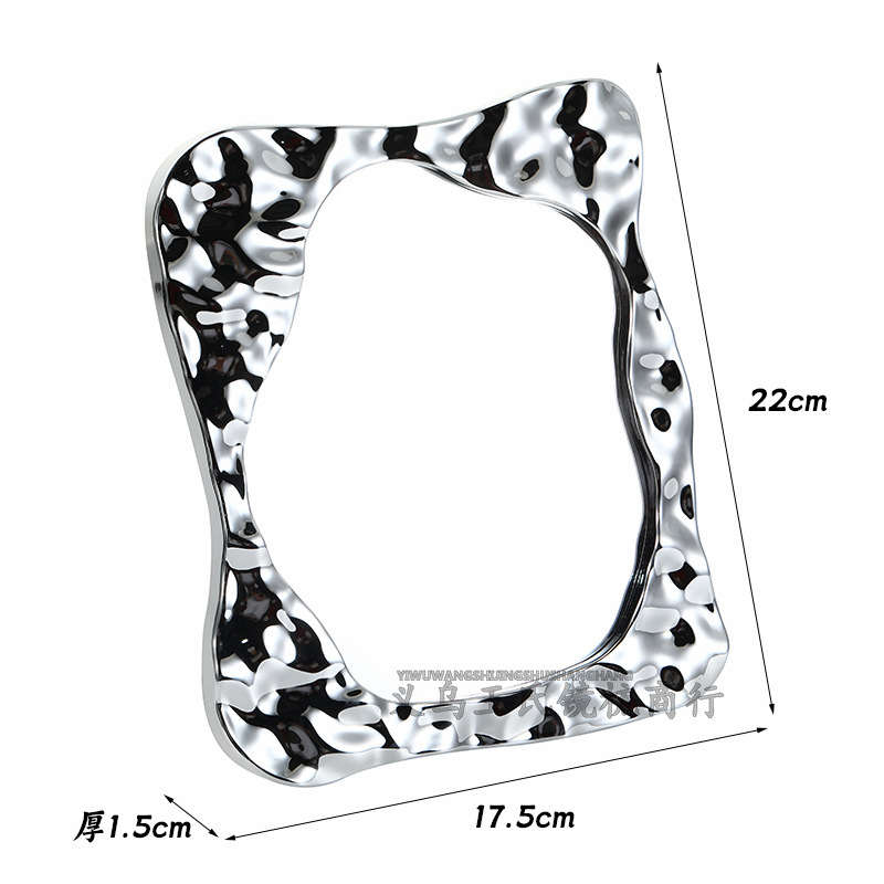 Simple Irregular Makeup Mirror Good-looking Cosmetic Mirror Desktop Dressing Mirror Ins Good-looking Mirror