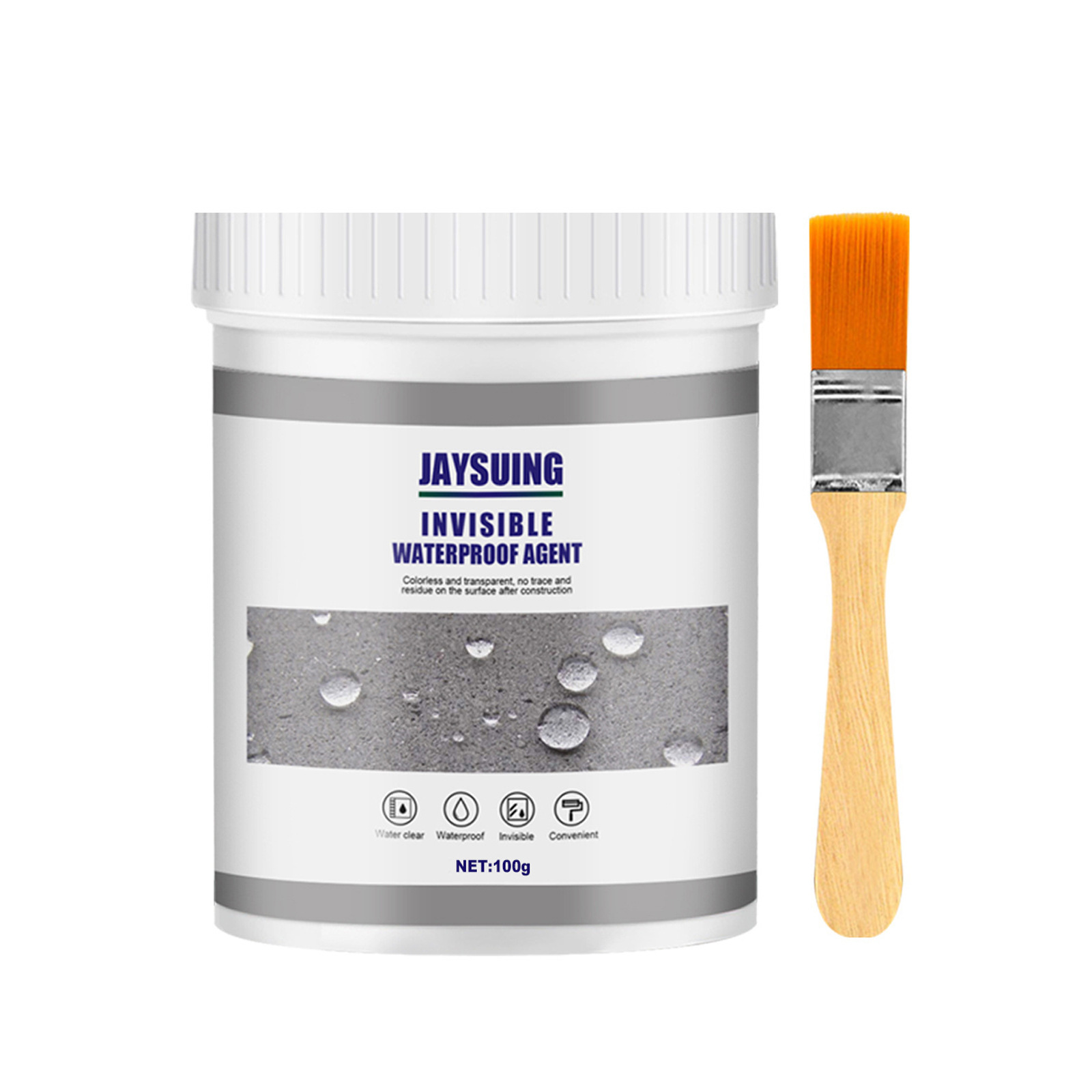 Jaysuing Waterproof Adhesive Sealant Bathroom Kitchen Exterior Wall Leak-Proof Water Blocking Repair Brick Leak-Proof Paint