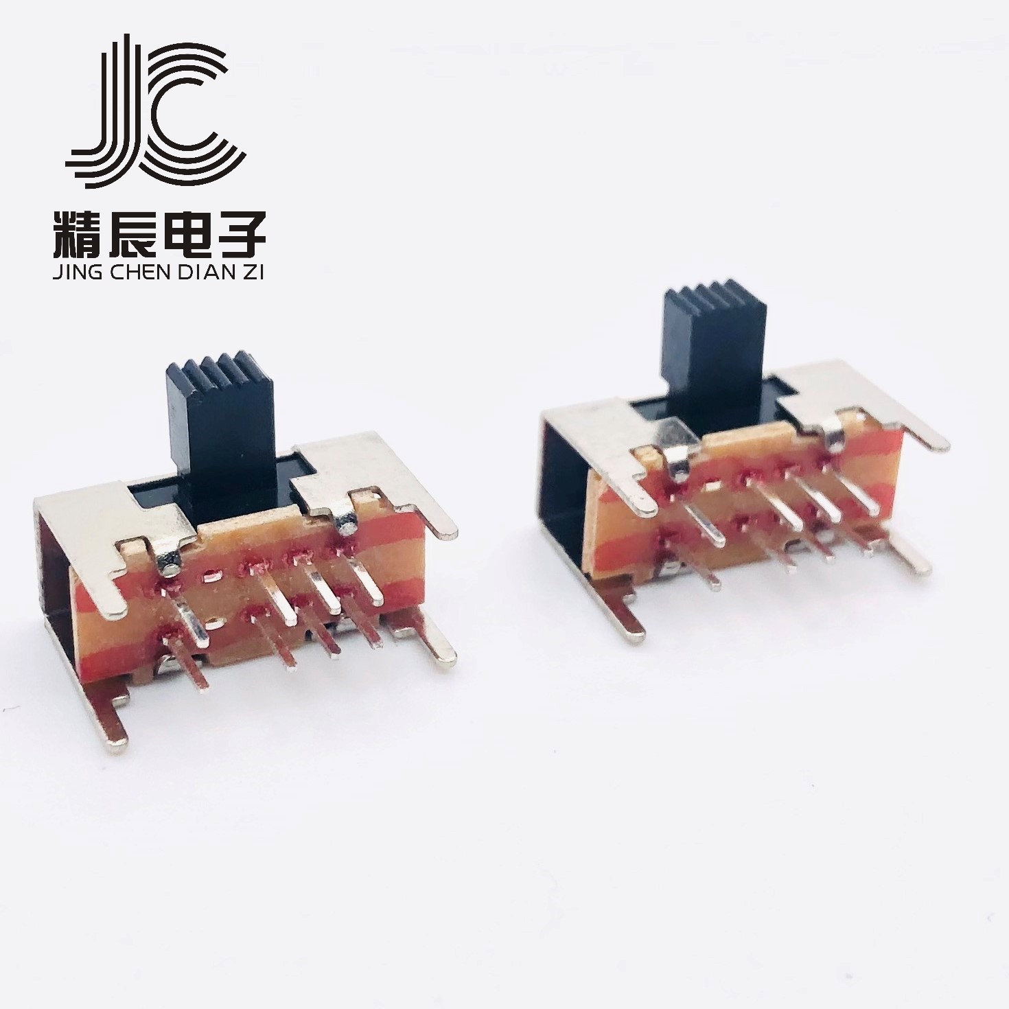 拨动开关 sk23d05g5 卧式 双排侧拨 三档八脚 滑动玩具开关-阿里巴巴