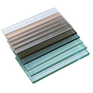蓝色 绿色 茶色 灰色在线可钢化有色镀膜玻璃中空幕墙玻璃厂家