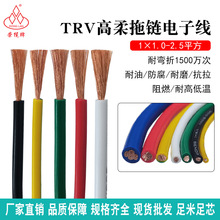 高柔性单芯拖链电子线TRV1.0-1.5-2.5平方机械设备信号控制电缆线