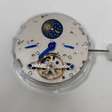 手表配件国产上海多功能自动机械机芯12点位月相星辰多针飞轮机芯