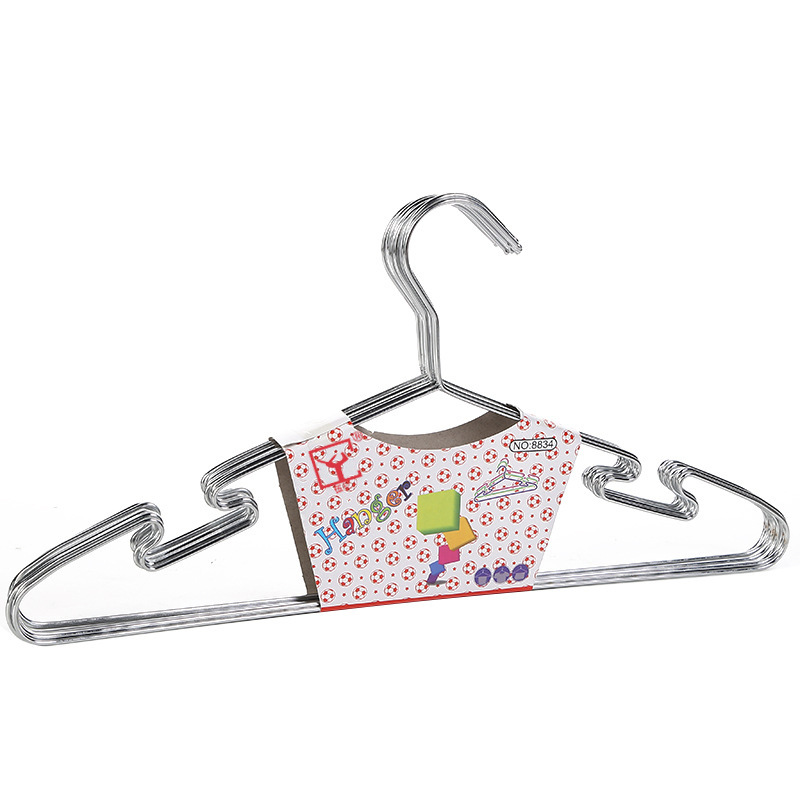 Adult Thickened Clothes Hanger Iron Wire Electroplating Wet and Dry Seamless Adult Hanger Export Hanger