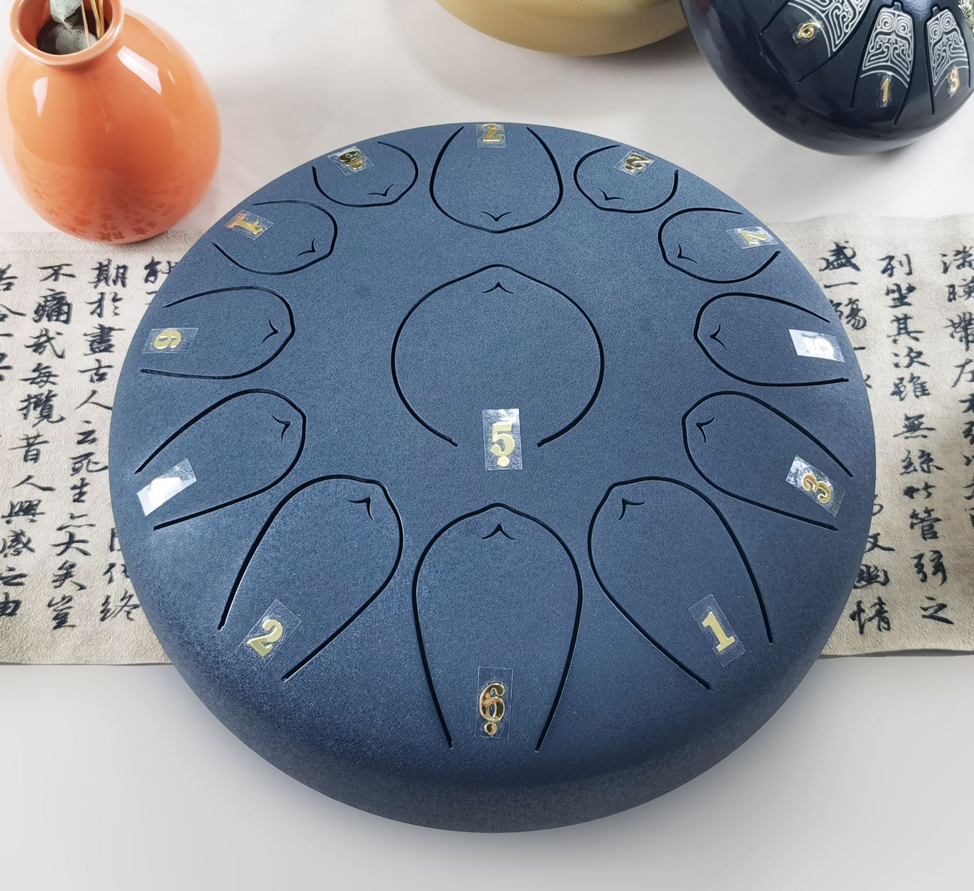 8寸11音空灵鼓梵音鼓忘忧鼓钢舌鼓莲花鼓婴幼儿早教鼓