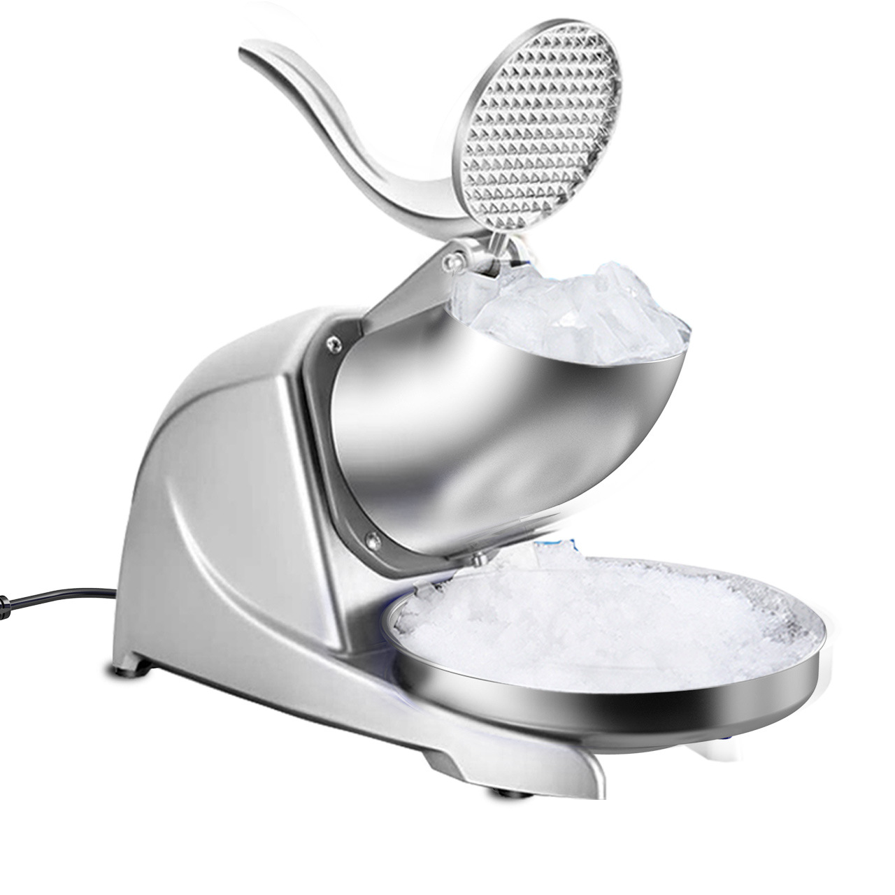 刨冰机可爱小丸子刨冰机碎冰机商用奶茶店绵绵冰机电动双刀冰沙机