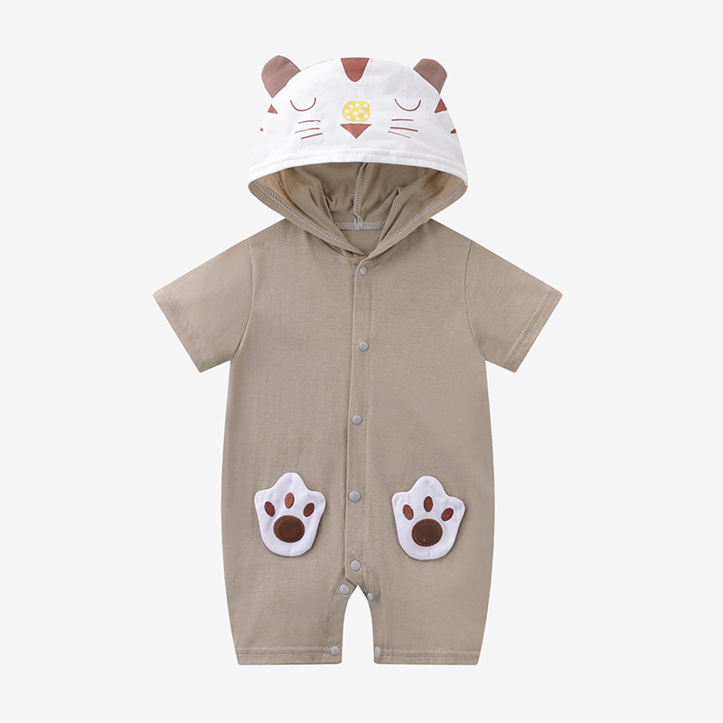 Newborn Small Animal Romper Baby Spring and Autumn Cotton Jumpsuit Baby Autumn Warm Clothes Pajamas Romper Baby Clothes