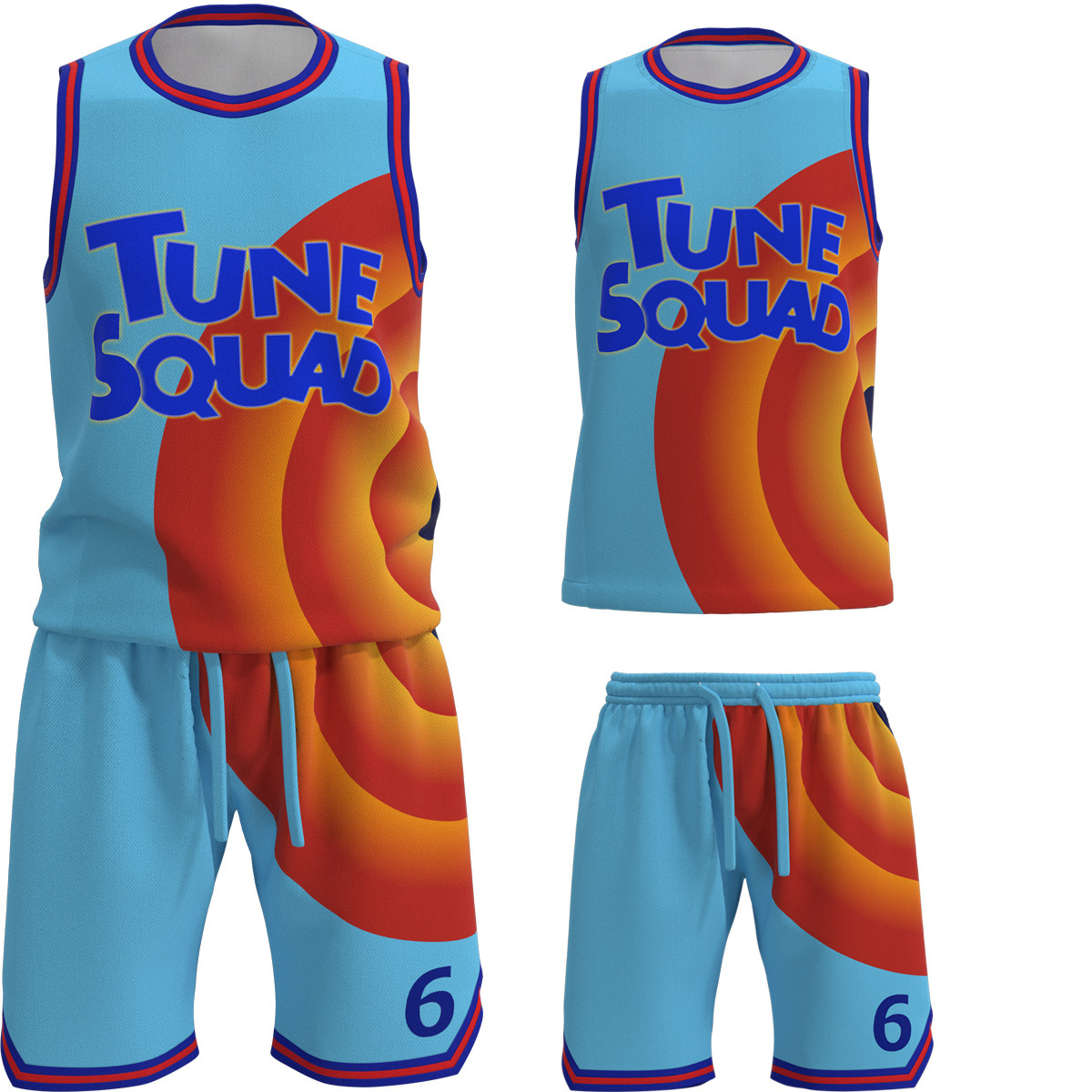 詹姆斯《空中大灌篮2:新传奇》cosplay3d数码印花休闲背心蓝球服