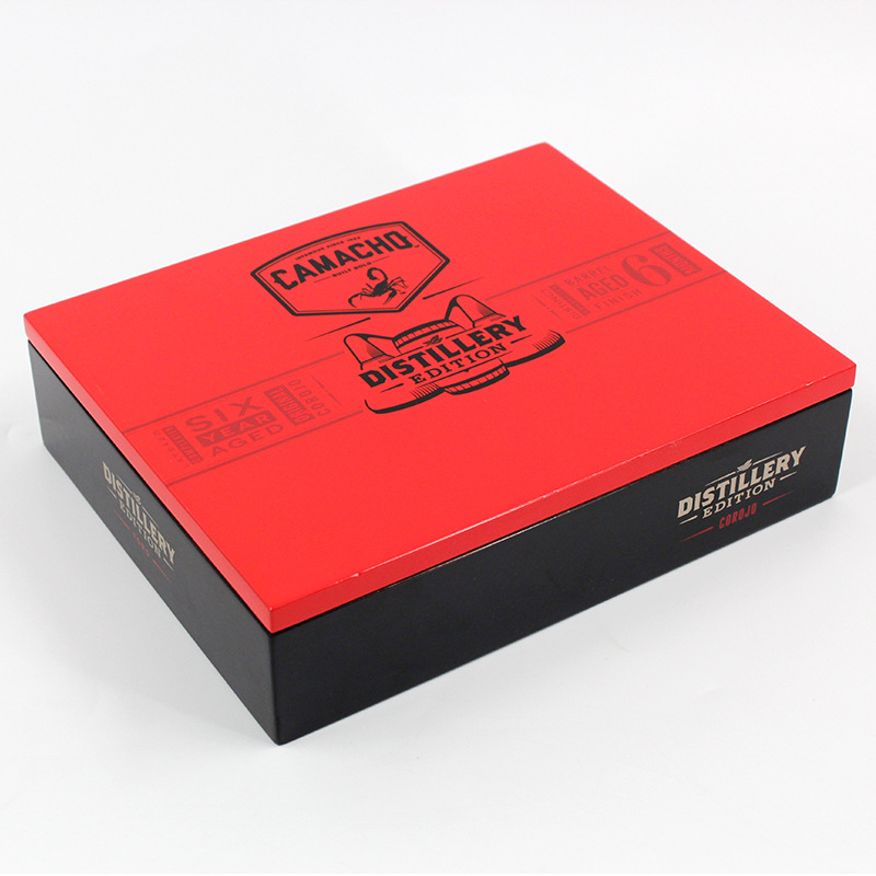 木质包装盒 雪茄香烟保湿盒抛光烤漆亮光方形雪茄收纳盒可做logo