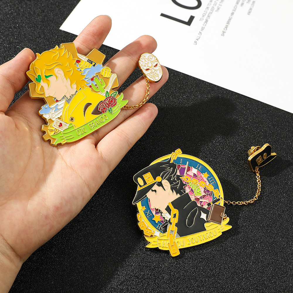 动漫周边 jojo的奇妙冒险胸针 承太郎卡通人物金属徽章挂件礼物
