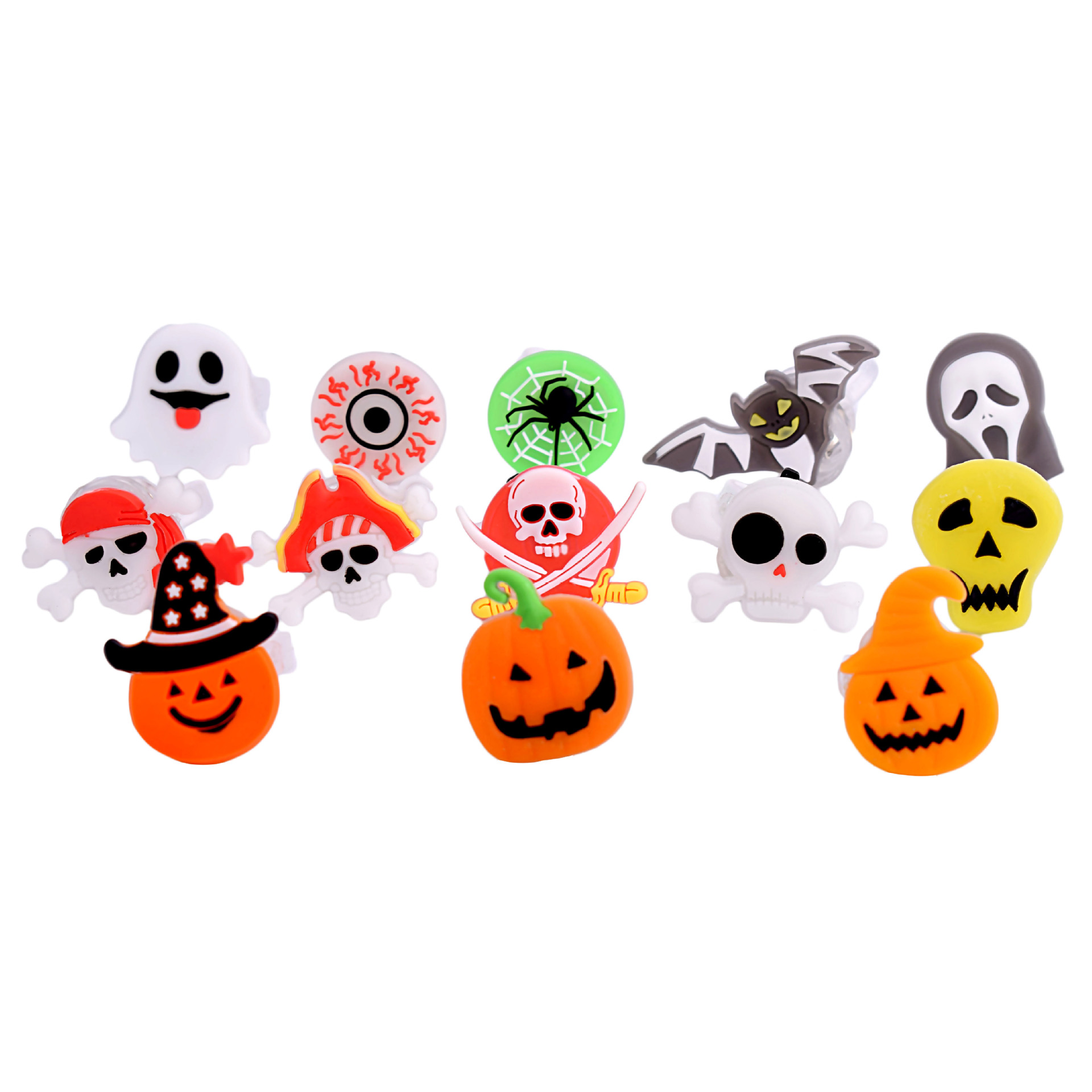 Christmas Necklace Luminous Halloween Brooch Watch Ring Cross-Border Direct Selling Halloween Christmas Flash Wholesale
