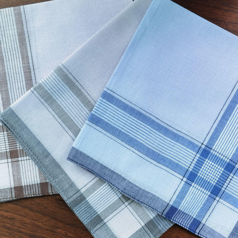 小手绢38*38cm手帕条纹手帕简约花色装饰手帕中老年擦汗方巾批发