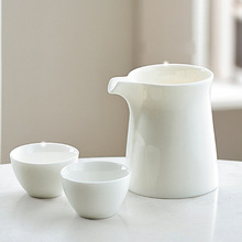 日式陶瓷咖啡分享壶手冲单品咖啡品茗杯羊脂玉瓷品鉴杯白瓷喝茶杯