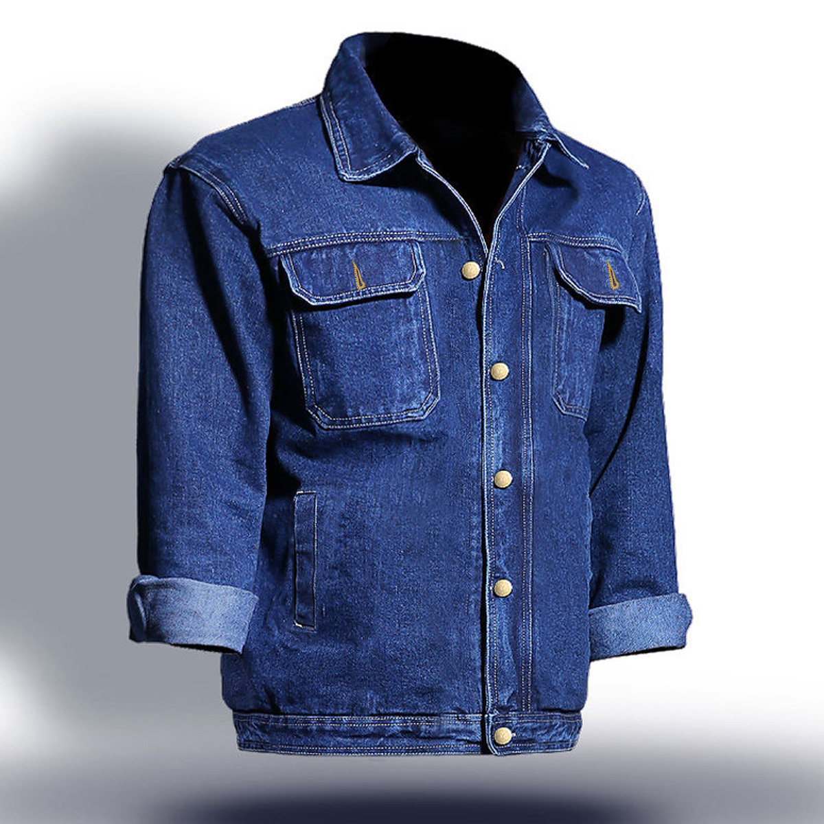 2024年现货中老年牛仔衣外套工装劳保服单件上衣春秋工作服多口袋