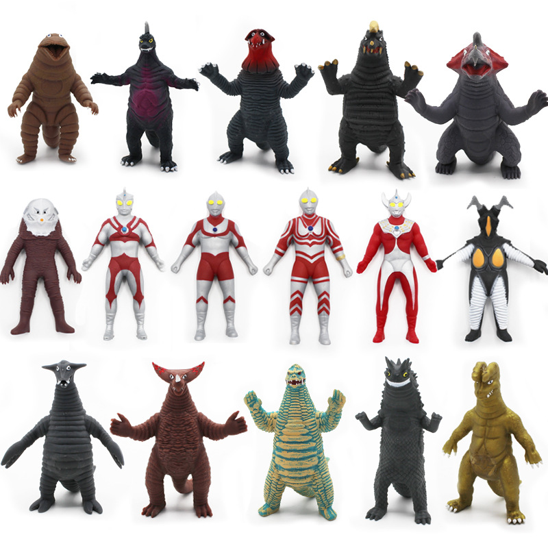 Genuine Ultraman Elastic Stretch Tpr Soft Plastic Puppet Lala Le Jack First Generation Ote Father Monster Toy