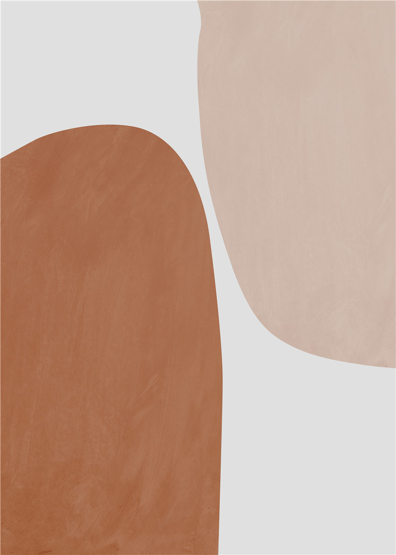 简约北欧日系民宿网红艺术海报莫兰迪橙色客厅海报画芯装饰画图片