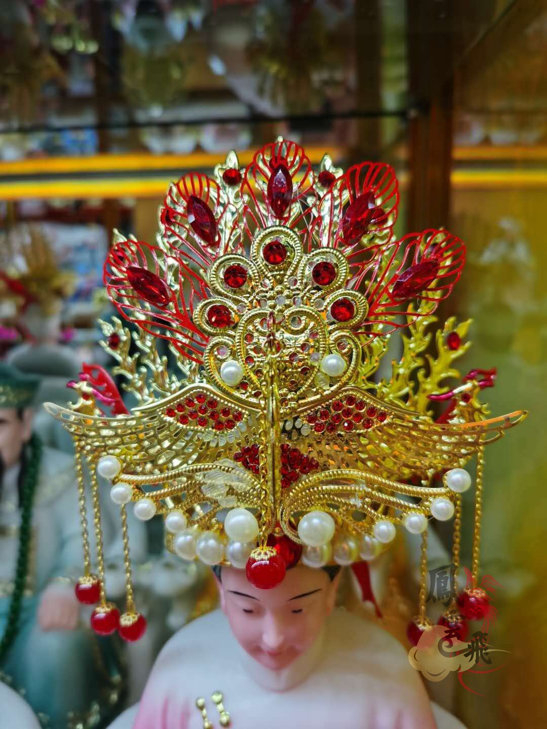 观音帽冠神明三帽子佛像凤冠古典神帽娘娘佛堂神像供佛妈祖帽